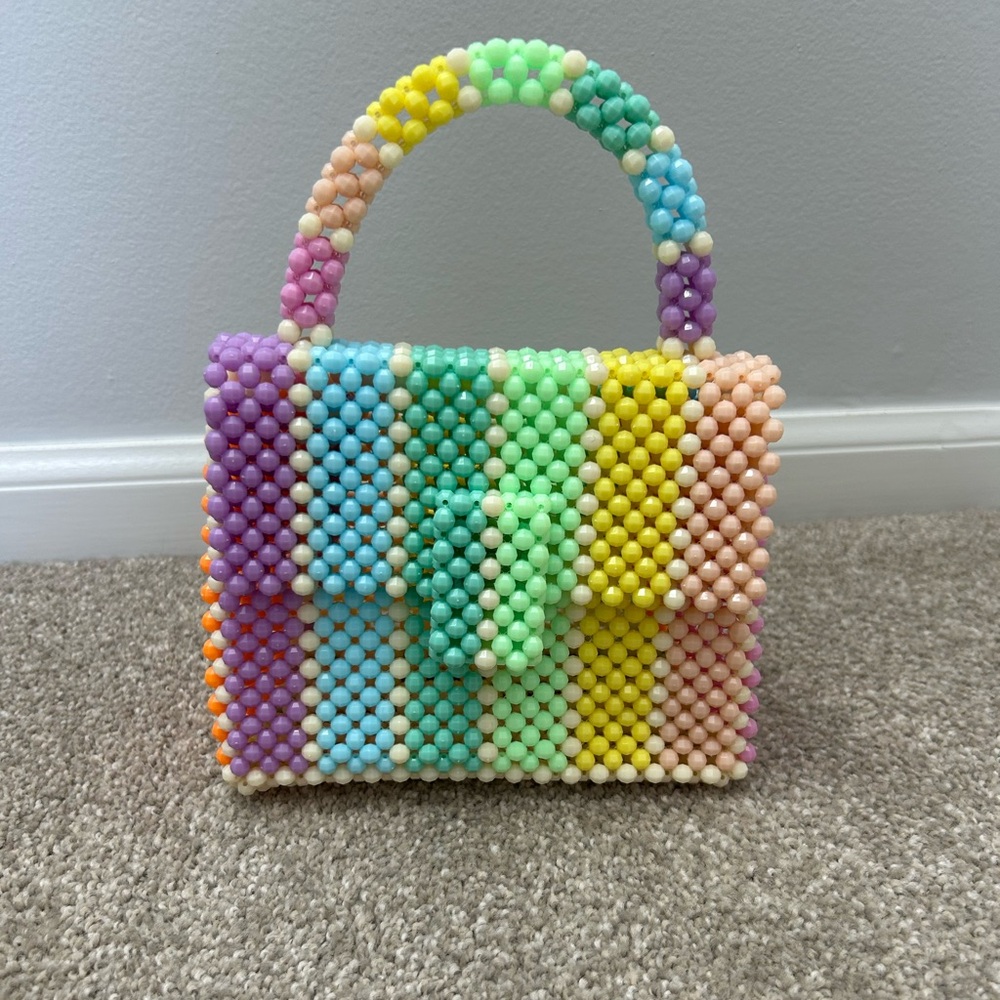 Del Duca beaded rainbow bag